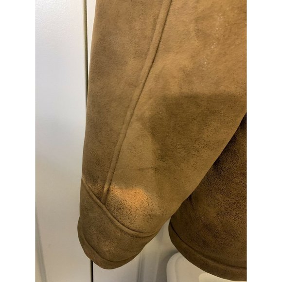 Joseph‎ Abboud Men’s XL Outerwear Brown Faux Suede Sherpa Lined Full Zip Jacket - Picture 9 of 11